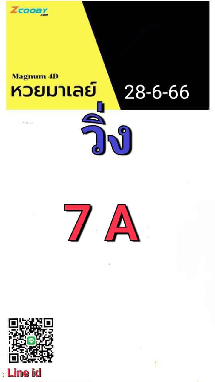 หวยมาเลย์ 28/6/66 ชุดที่ 9