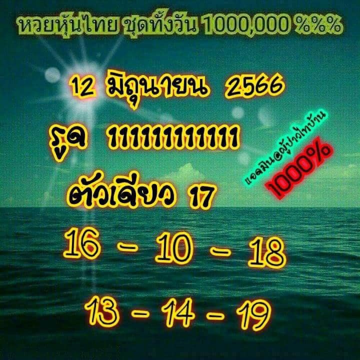 หวยหุ้น 12/6/66 ชุดที่ 2