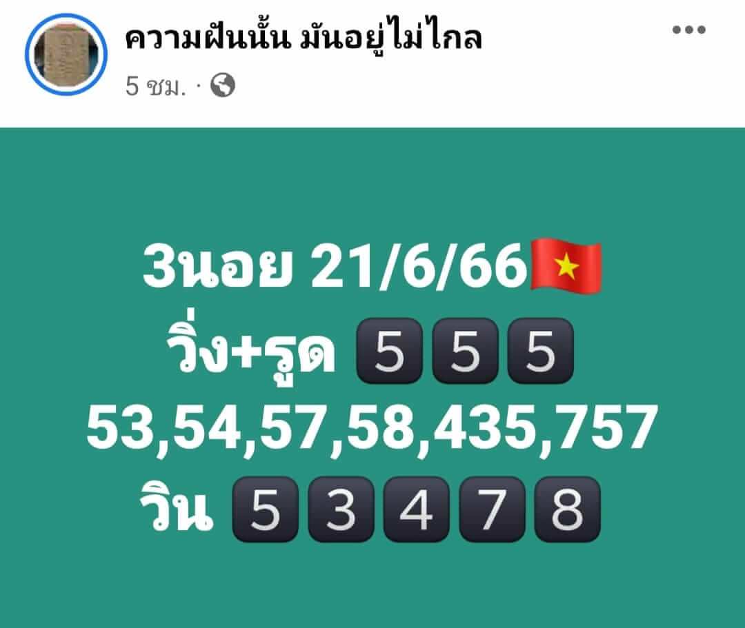 หวยฮานอย 21/6/66 ชุดที่ 7