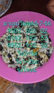 หวยมาเลย์ 5/7/66 ชุดที่ 7