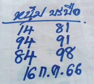 หวยหนุ่มบรบือ 16/7/66