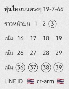 หวยหุ้น 19/7/66 ชุดที่ 3