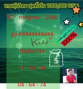 หวยหุ้น 13/7/66 ชุดที่ 4
