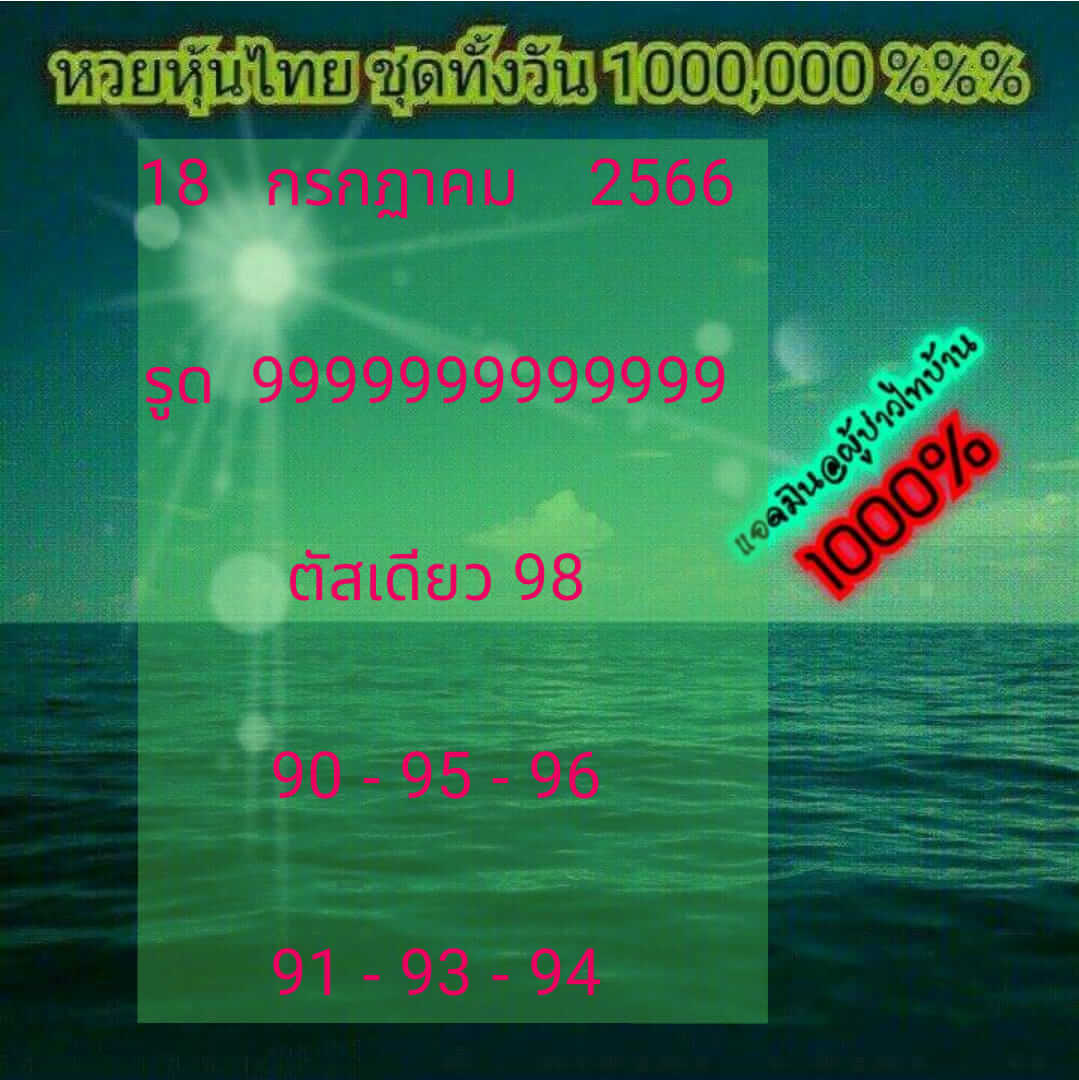 หวยหุ้น 18/7/66 ชุดที่ 7