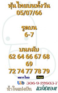 หวยหุ้น 5/7/66 ชุดที่ 7