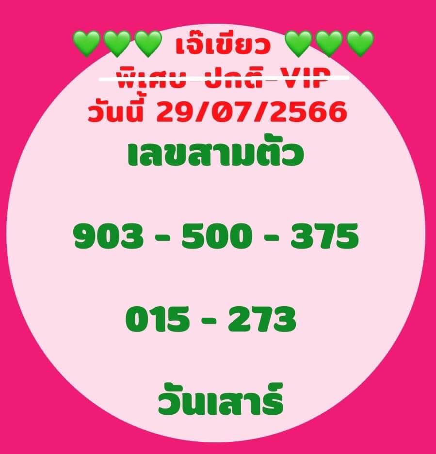 หวยฮานอย 29/7/66 ชุดที่ 10