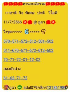 หวยฮานอย 11/7/66 ชุดที่ 3