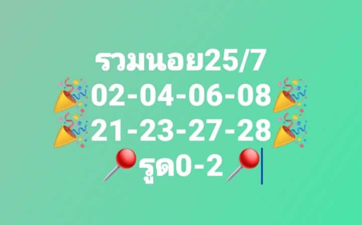 หวยฮานอย 25/7/66 ชุดที่ 6