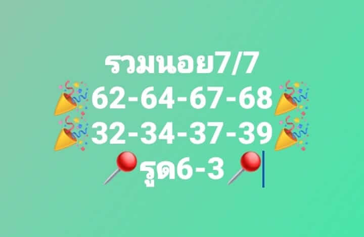 หวยฮานอย 7/7/66 ชุดที่ 6