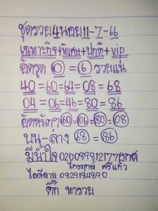 หวยฮานอย 11/7/66 ชุดที่ 7