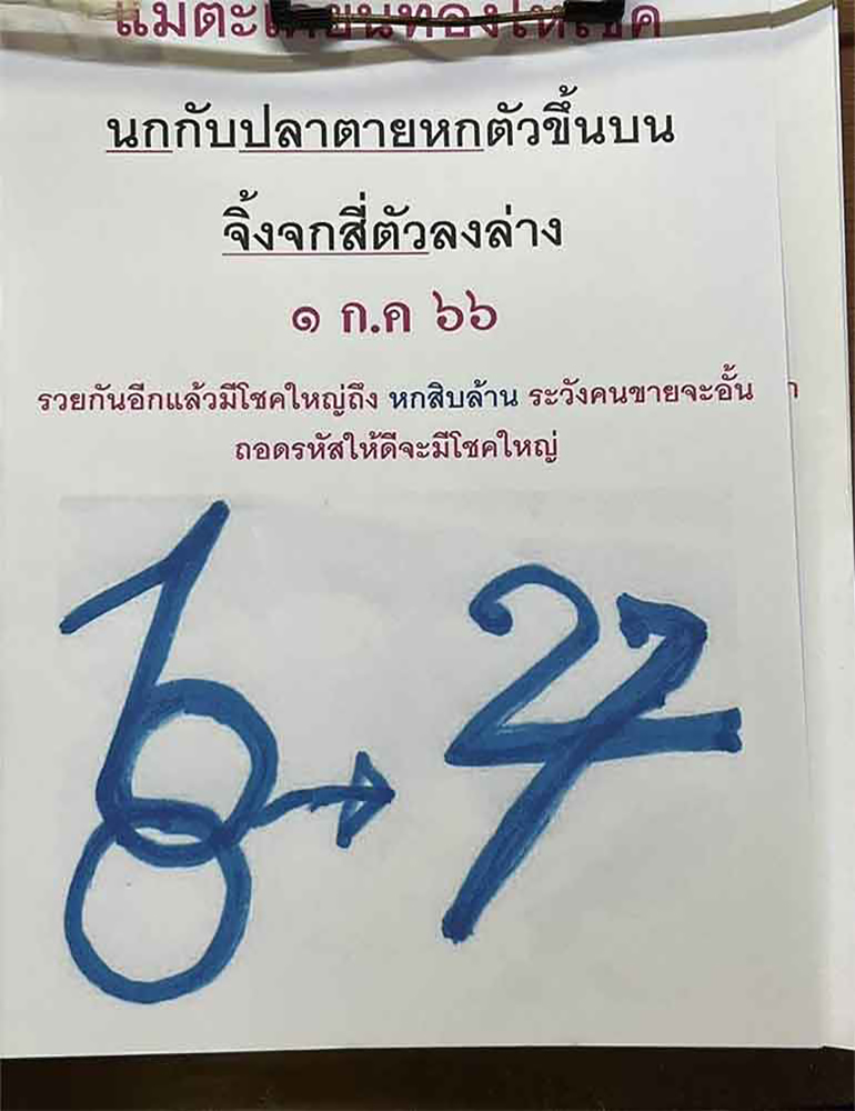 หวยแม่ตะเคียนทองให้โชค 1/7/66