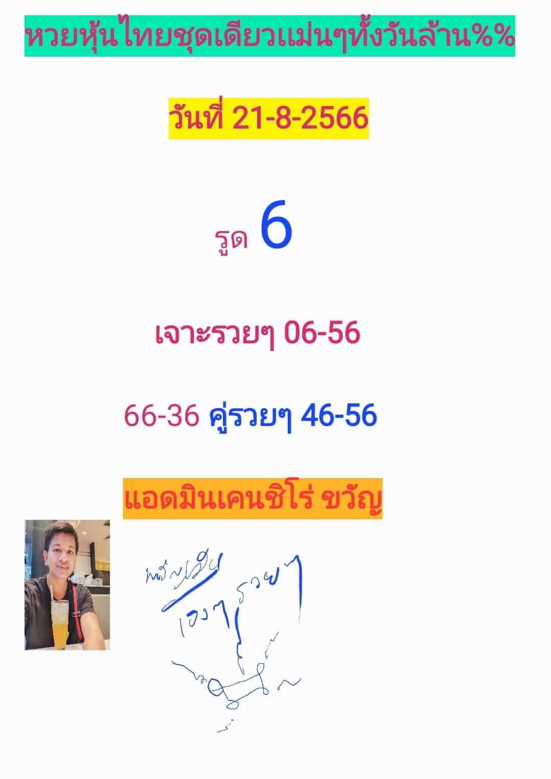 หวยหุ้น 21/8/66 ชุดที่ 1