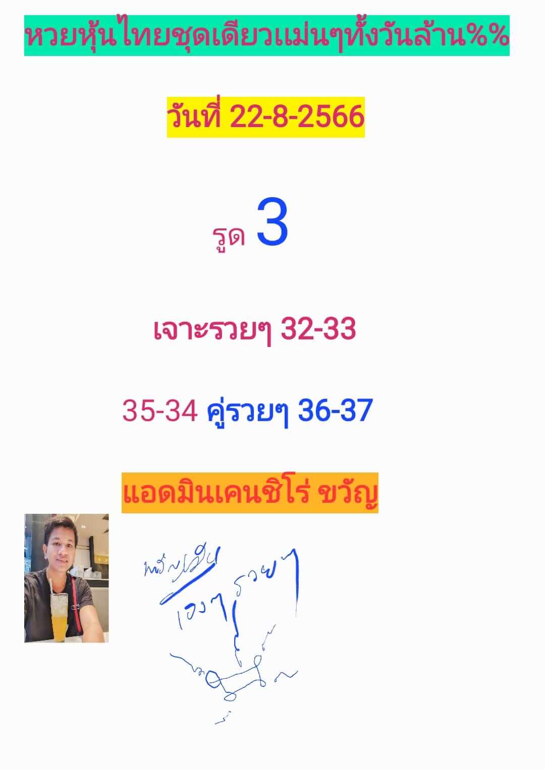 หวยหุ้น 22/8/66 ชุดที่ 1