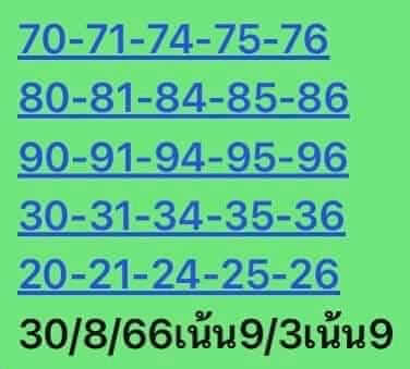 หวยหุ้น 30/8/66 ชุดที่ 1