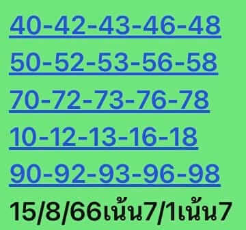 หวยหุ้น 15/8/66 ชุดที่ 1