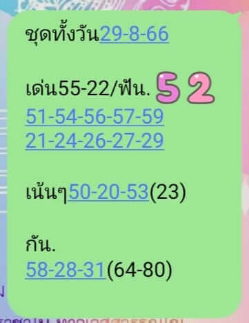 หวยหุ้น 29/8/66 ชุดที่ 10