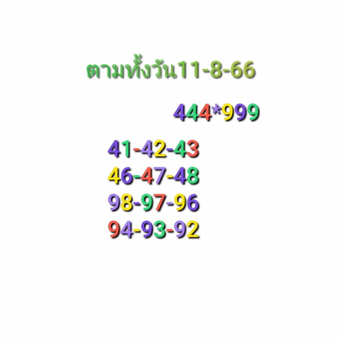 หวยหุ้น 11/8/66 ชุดที่ 5