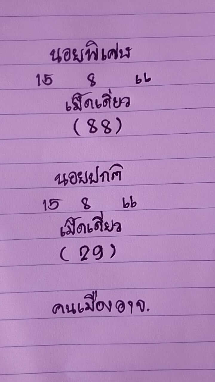 หวยฮานอย 15/8/66 ชุดที่ 6