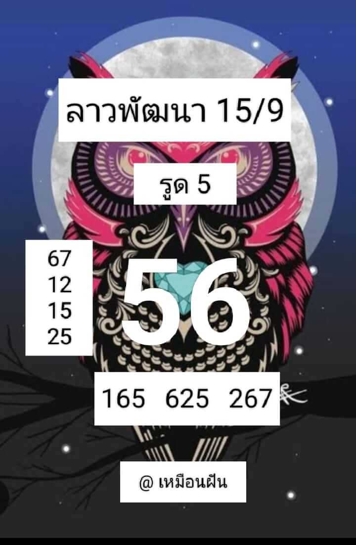 หวยลาว 15/9/66 ชุดที่ 2