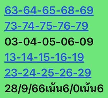 หวยหุ้น 28/9/66 ชุดที่ 1