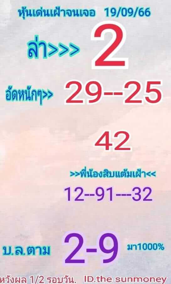 หวยหุ้น 19/9/66 ชุดที่ 2