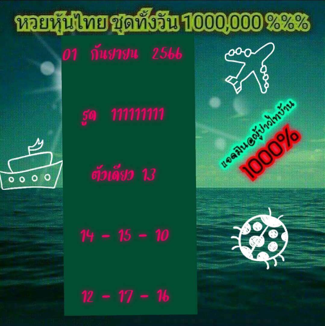 หวยหุ้น 1/9/66 ชุดที่ 3