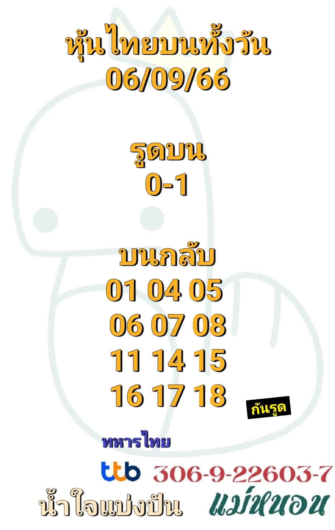 หวยหุ้น 6/9/66 ชุดที่ 8