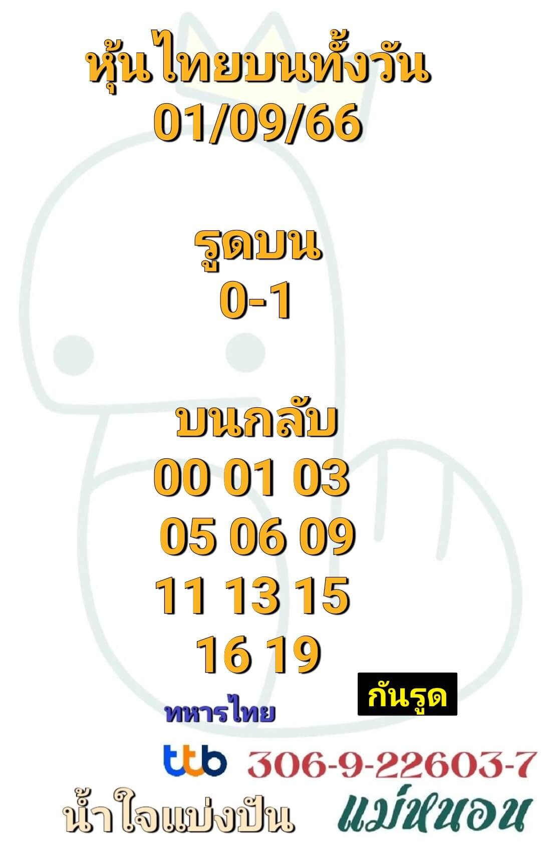 หวยหุ้น 1/9/66 ชุดที่ 8