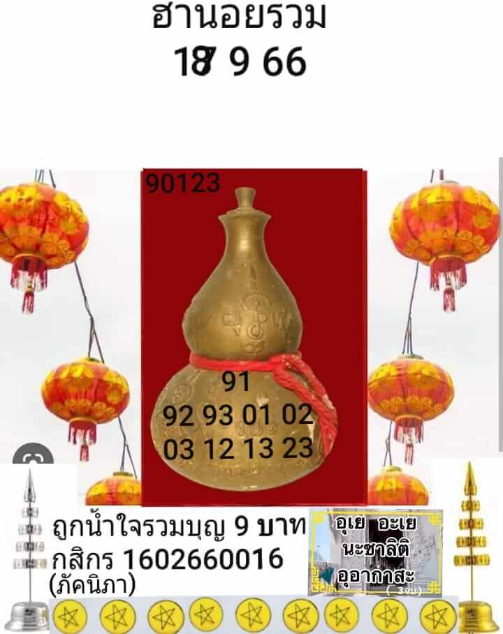 หวยฮานอย 18/9/66 ชุดที่ 3