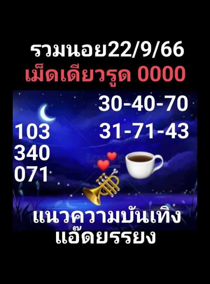 หวยฮานอย 22/9/66 ชุดที่ 7