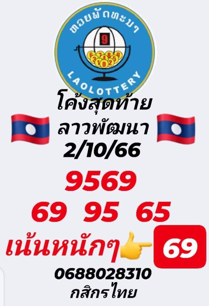 หวยลาว 2/10/66 ชุดที่ 3