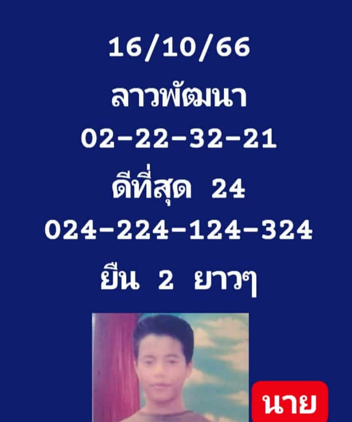 หวยลาว 16/10/66 ชุดที่ 3