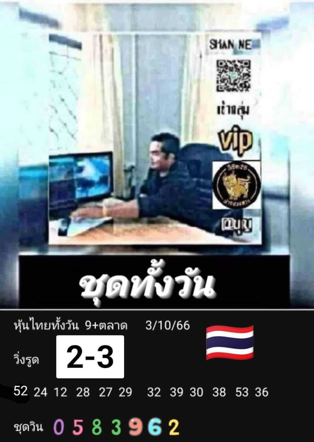 หวยหุ้น 3/10/66 ชุดที่ 1