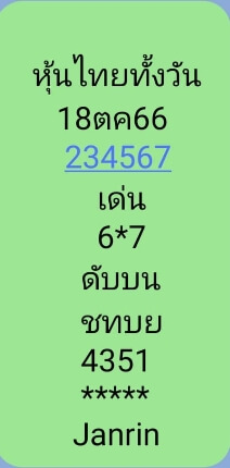 หวยหุ้น 18/10/66 ชุดที่ 10