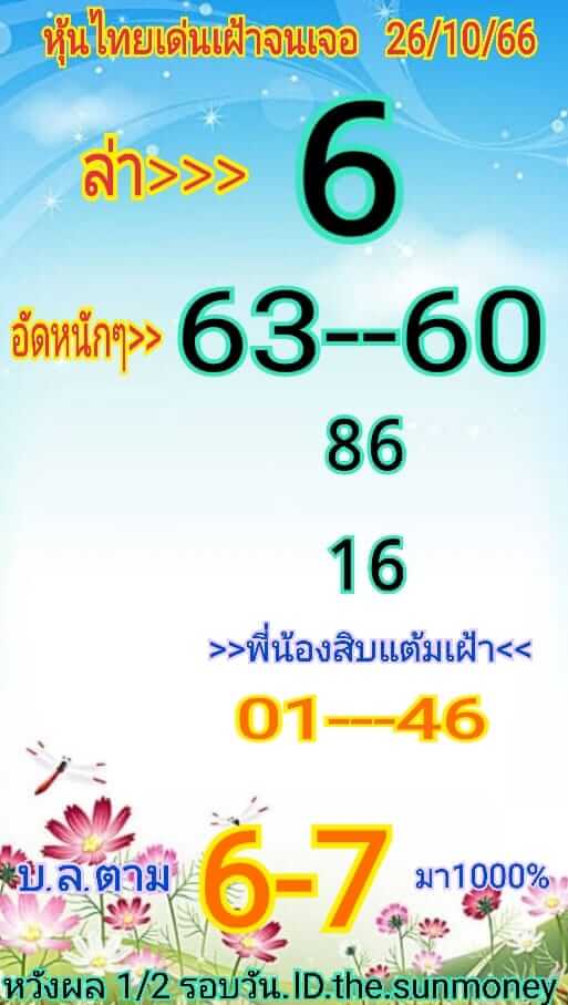 หวยหุ้น 36/10/66 ชุดที่ 8