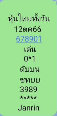 หวยหุ้น 12/10/66 ชุดที่ 9