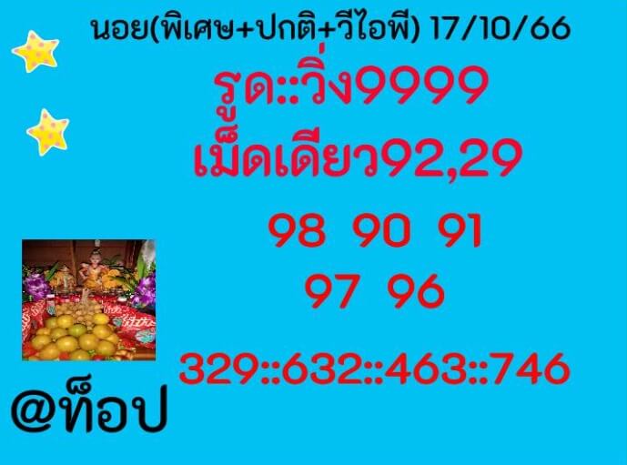 หวยฮานอย 17/10/66 ชุดที่ 7