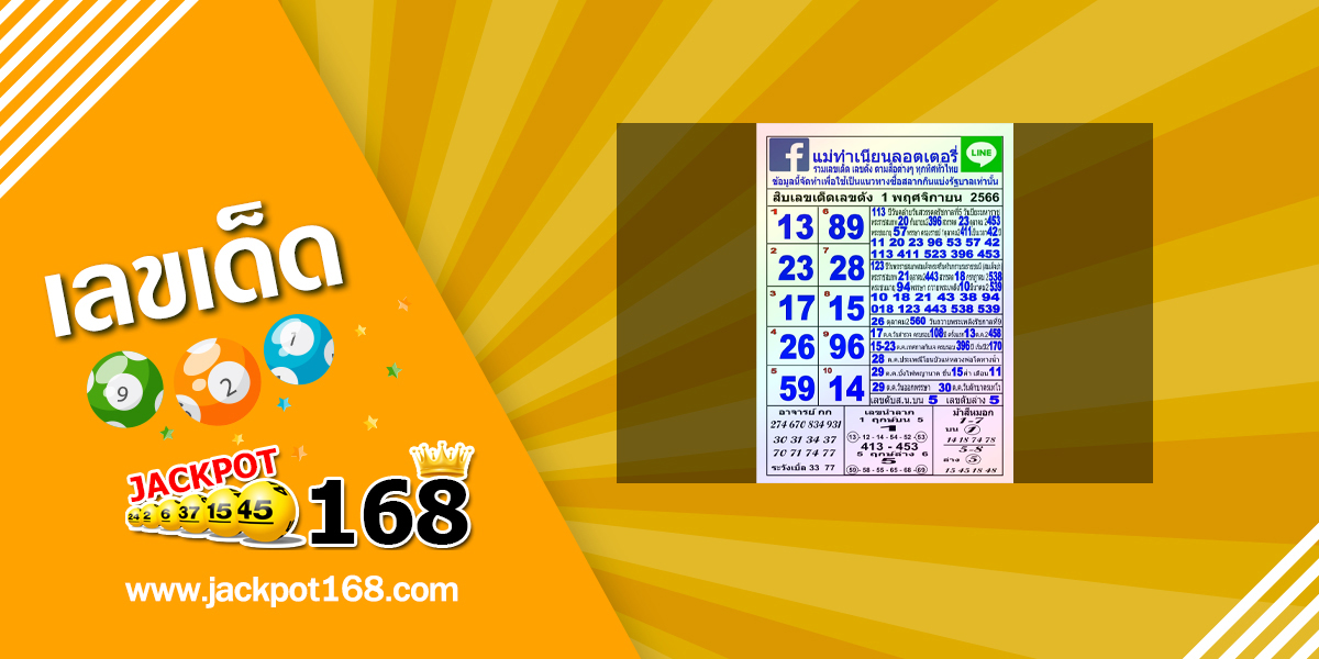 หวยแม่ทำเนียน 1/11/66 รวมเลขเด็ด เลขดังมาแรง