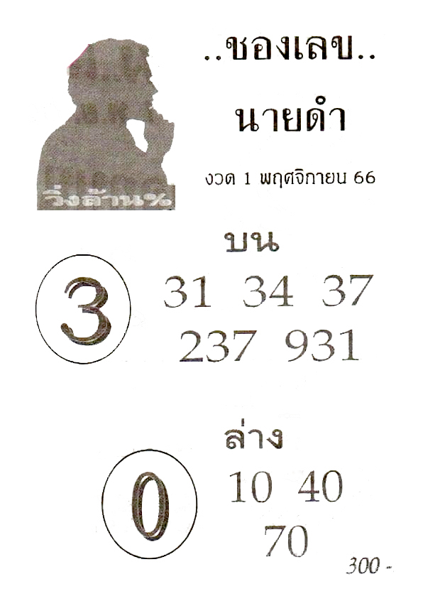 เลขนายดำ 1/11/66