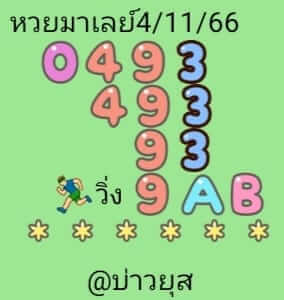 หวยมาเลย์ 4/11/66 ชุดที่ 5