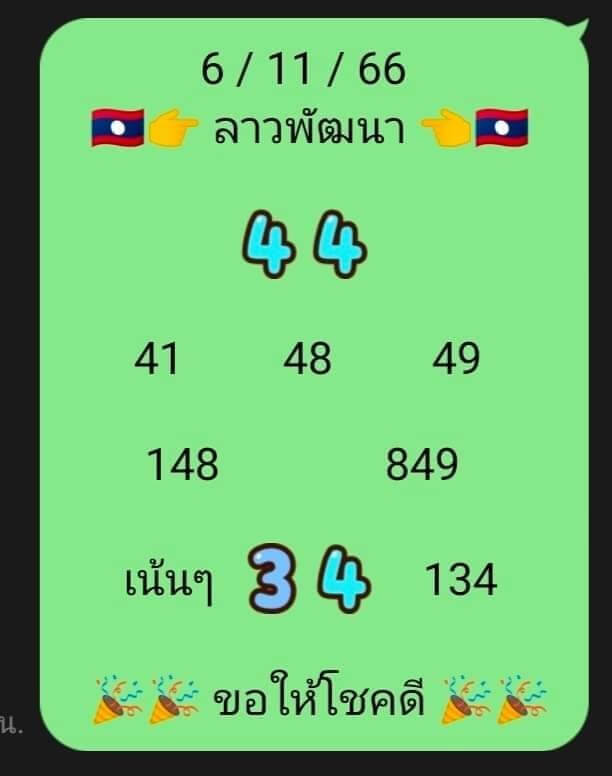 หวยลาว 6/11/66 ชุดที่ 10