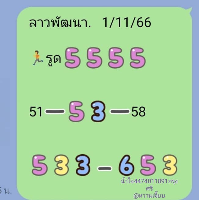 หวยลาว 1/11/66 ชุดที่ 2