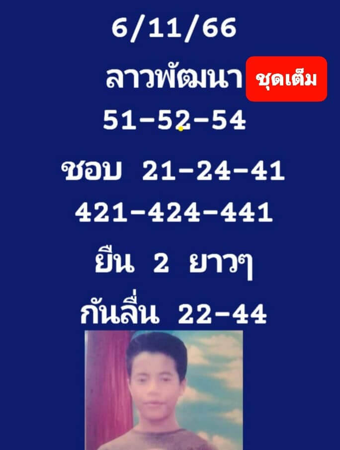 หวยลาว 6/11/66 ชุดที่ 1