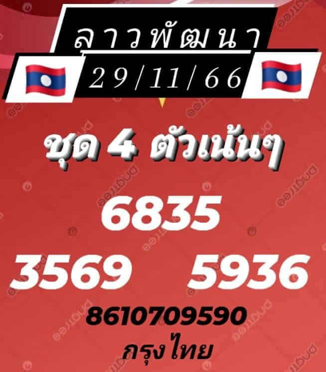 หวยลาว 29/11/66 ชุดที่ 2