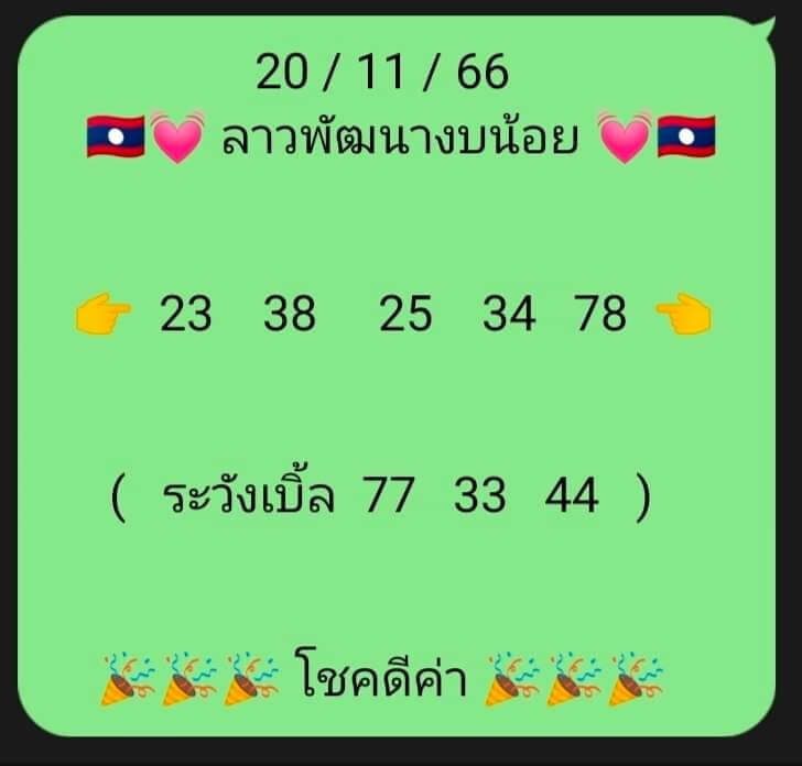 หวยลาว 20/11/66 ชุดที่ 2