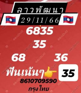 หวยลาว 29/11/66 ชุดที่ 3