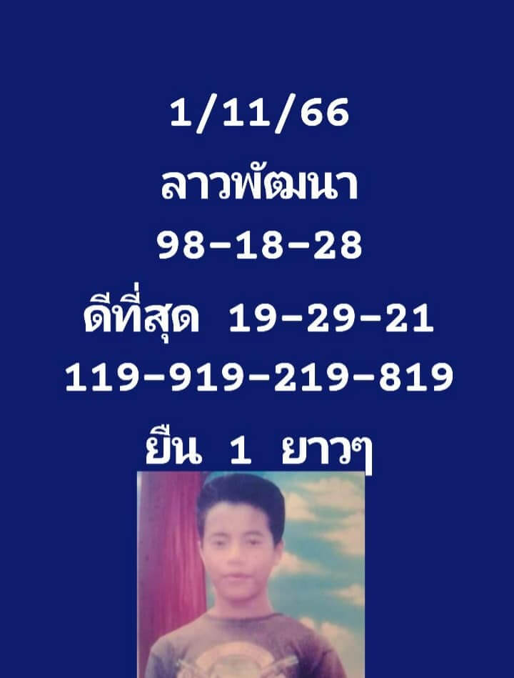 หวยลาว 1/11/66 ชุดที่ 6