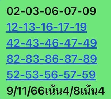 หวยหุ้น 9/11/66 ชุดที่ 1