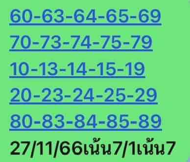 หวยหุ้น 27/11/66 ชุดที่ 10