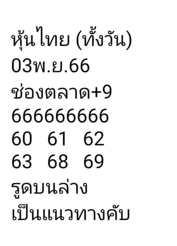 หวยหุ้น 3/11/66 ชุดที่ 10